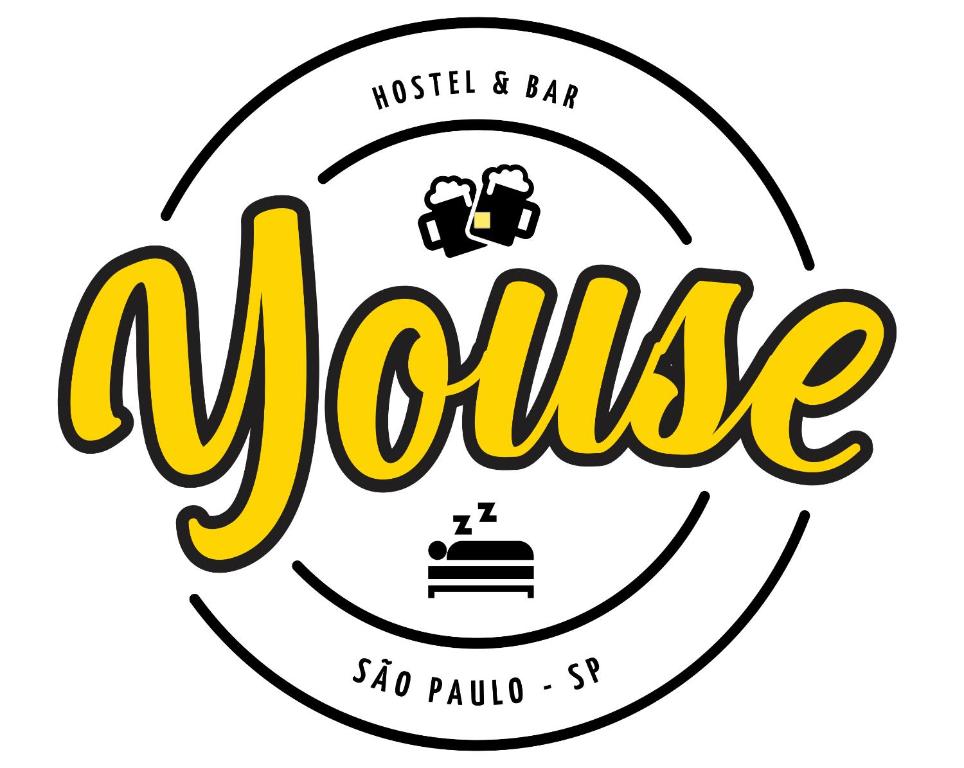 a label for a yacht and bar with a cruise ship at Youse Hostel in Sao Paulo