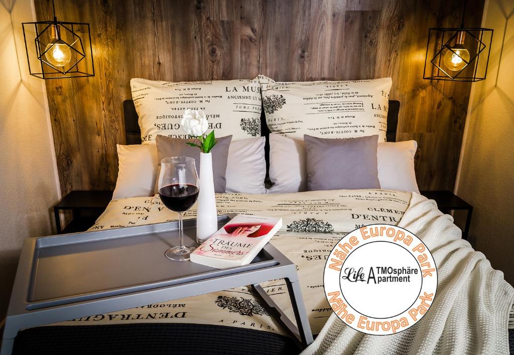 Katil atau katil-katil dalam bilik di Life ATMOsphäre Apartment Lahr-Schwarzwald