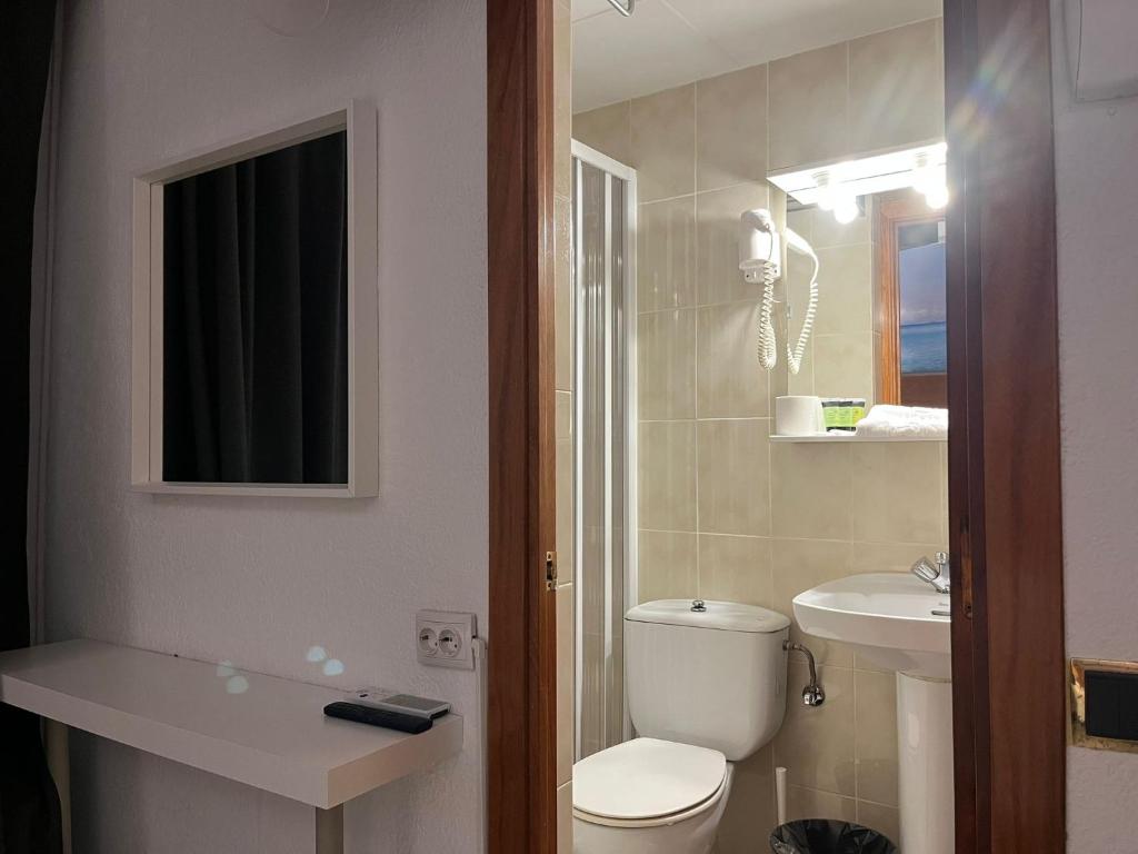 Koupelna v ubytování Hotel Maremagnum