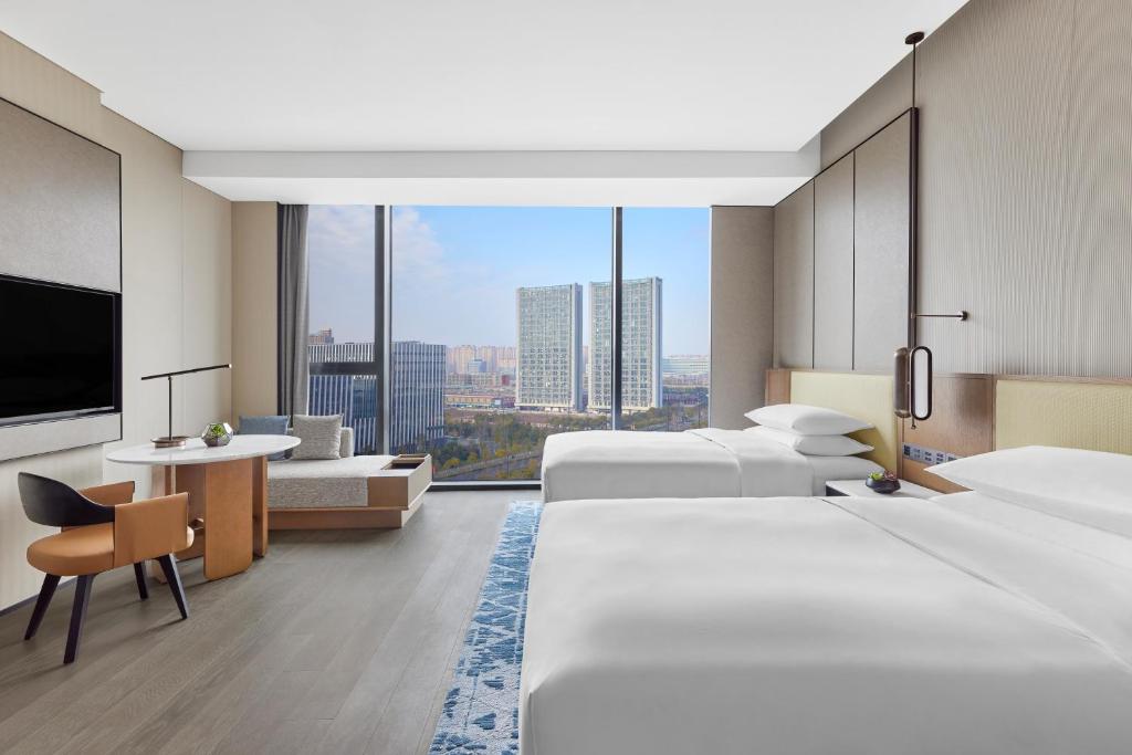 Nantong Marriott Hotel - Salle Jumelle De Luxe Avec Vue Sur La Ville