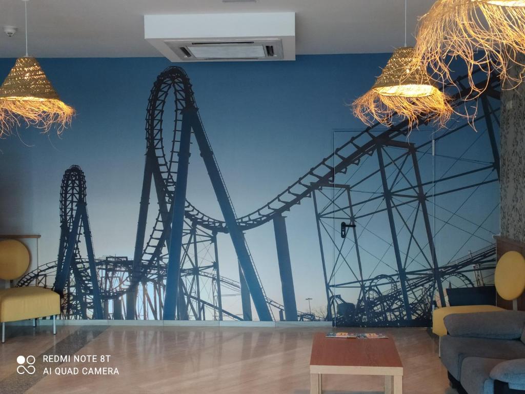 A seating area at Hostal San Marcos