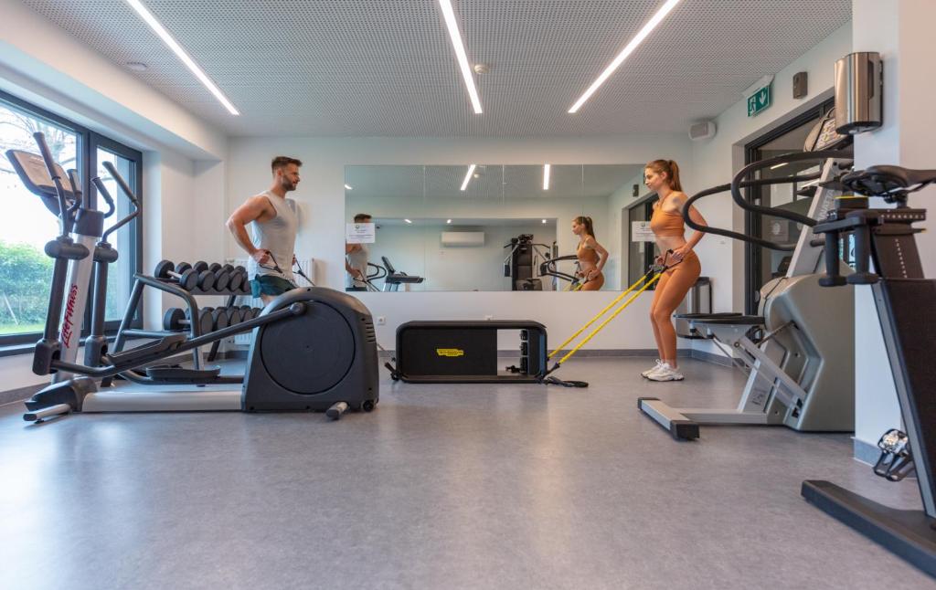 Posilňovňa alebo fitness centrum v ubytovaní Villa Apartman