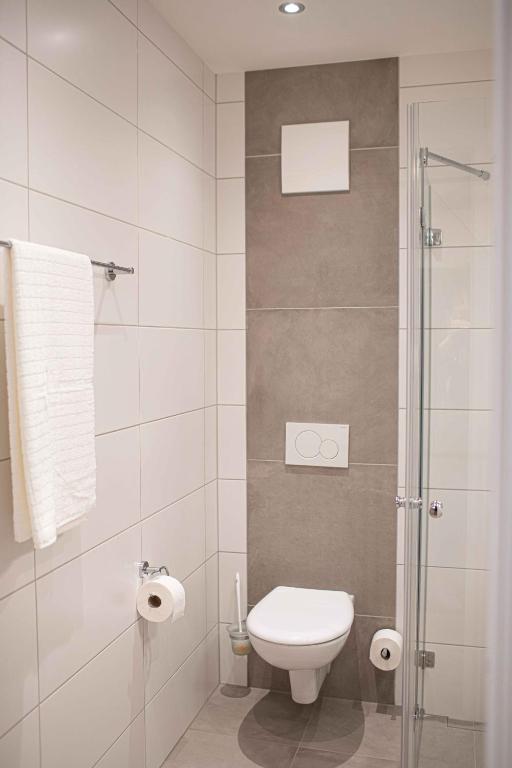 Koupelna v ubytování Boardinghouse Lingen