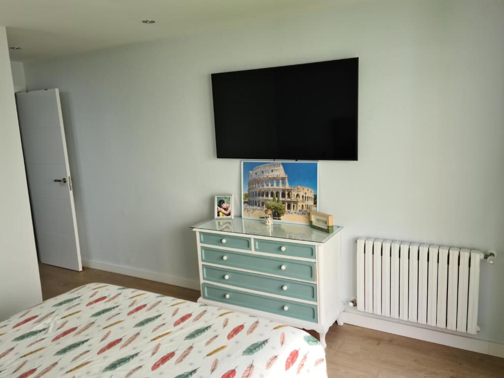 Televízia a/alebo spoločenská miestnosť v ubytovaní Amplio y moderno piso de 4 habitaciones y terraza