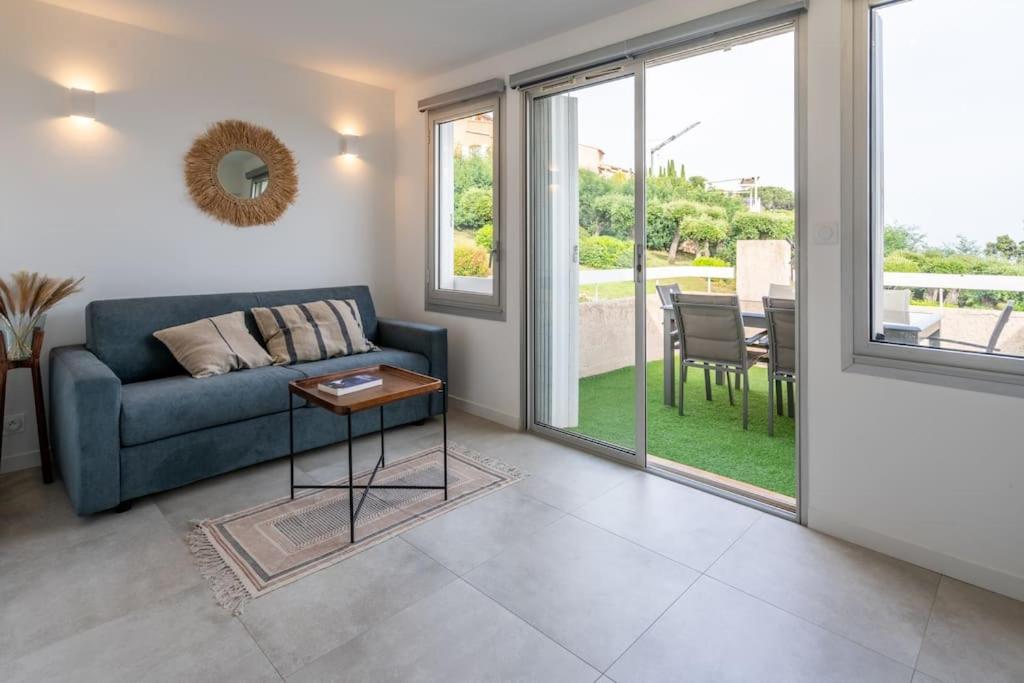 Istumisnurk majutusasutuses Appartement vue mer Sainte Maxime