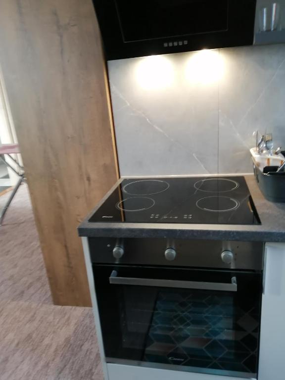 Kuchyň nebo kuchyňský kout v ubytování APARTMÁNY PIETRO