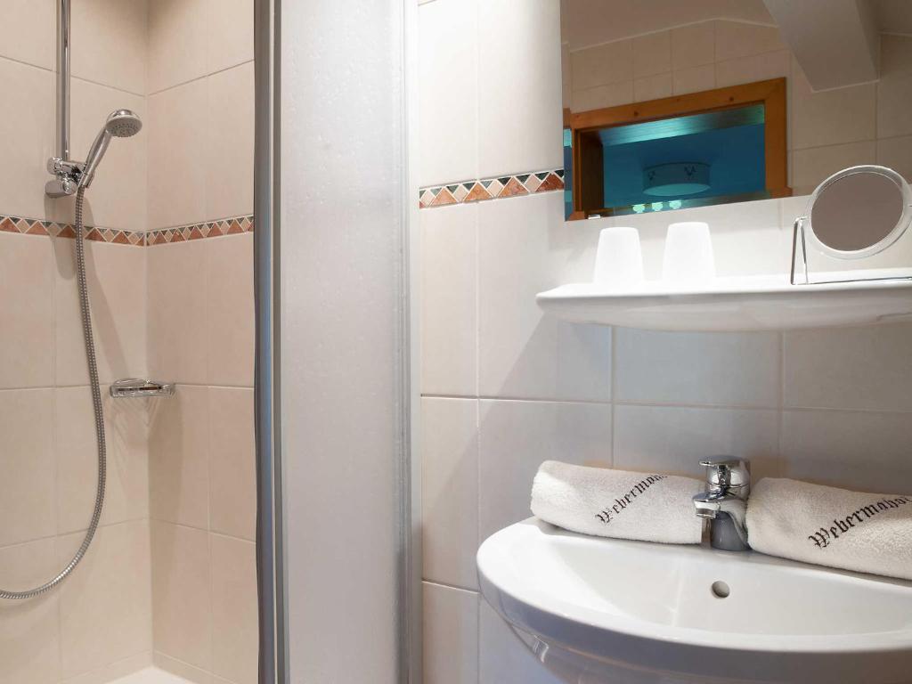 Koupelna v ubytování Gaestehaus Webermohof