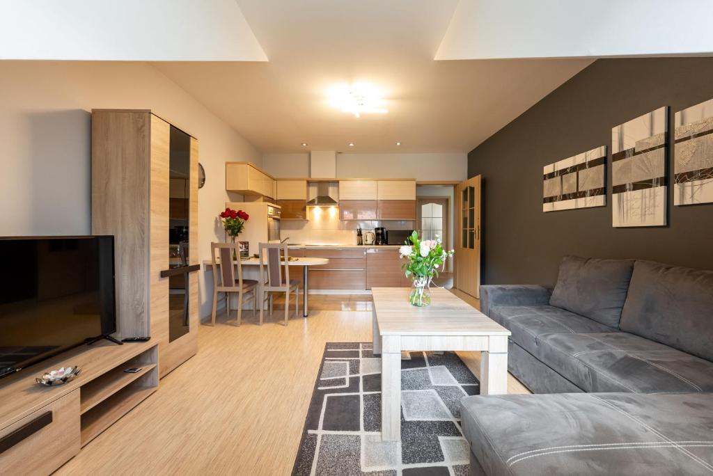 Kuchyňa alebo kuchynka v ubytovaní Apartament Perłowy z balkonem- Dream Apart