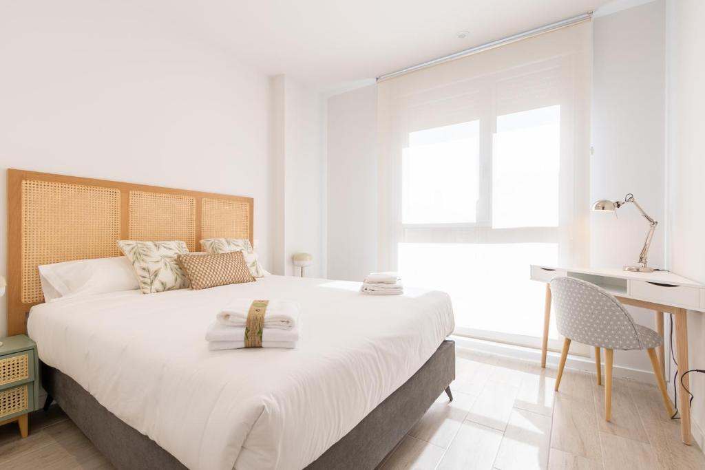 Postel nebo postele na pokoji v ubytování INSIDEHOME Ciudad de Valladolid