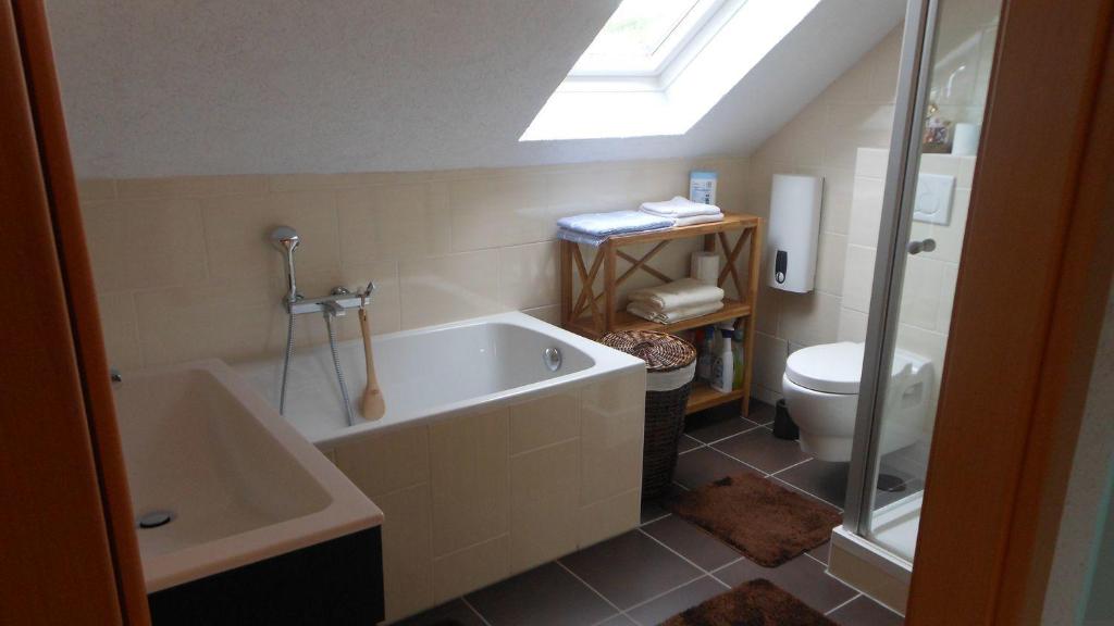 Koupelna v ubytování Holiday Home Weingut Mertes