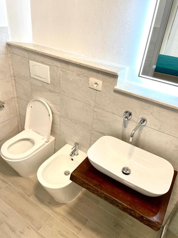 Koupelna v ubytování Bilocale Nel Centro Storico - Prossimo al Mare
