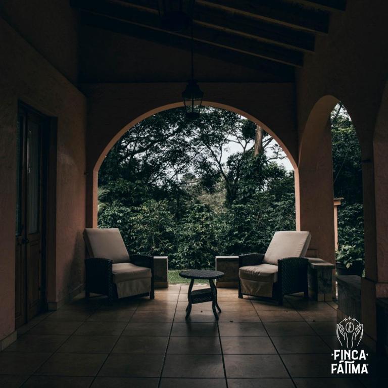 Posezení v ubytování Cabaña en Cafetal de Coatepec