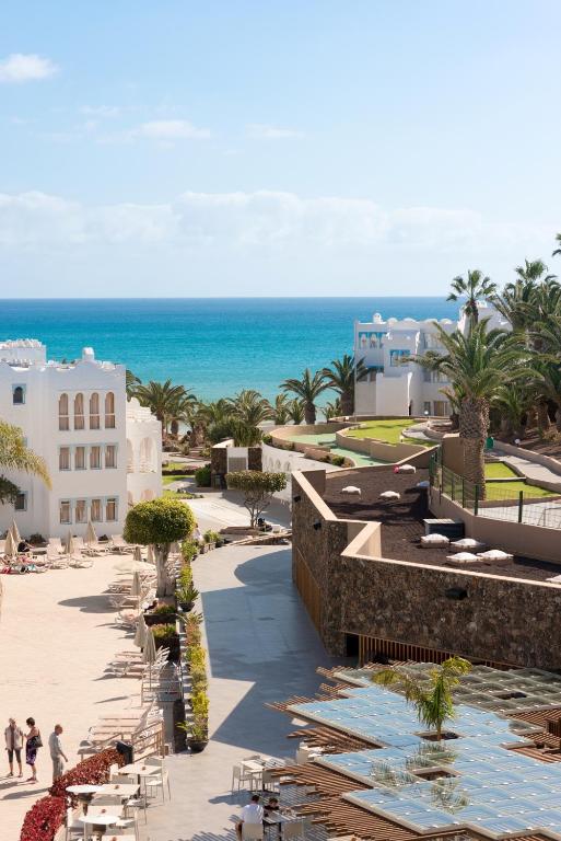 a view of the beach from the resort at Sotavento Beach Club in Costa Calma