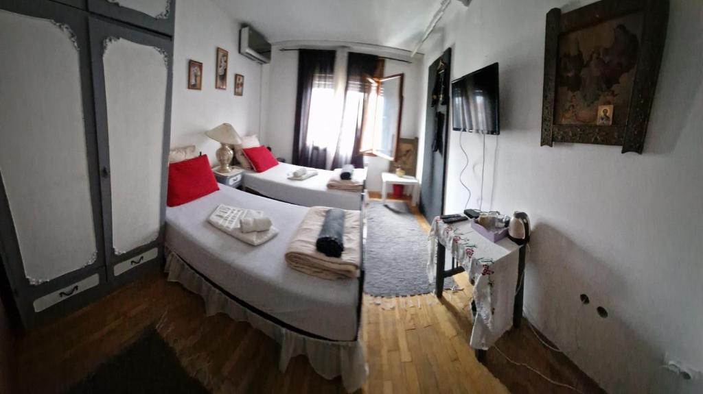 Postel nebo postele na pokoji v ubytování Noa.s Pansion 88