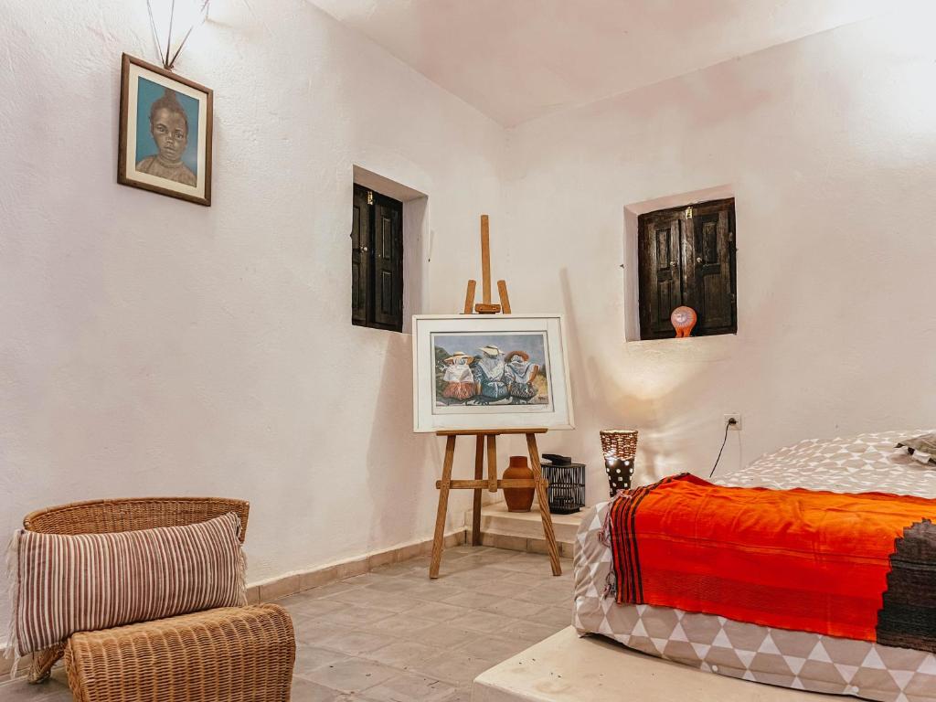 Postel nebo postele na pokoji v ubytování LE BLED DE GRE