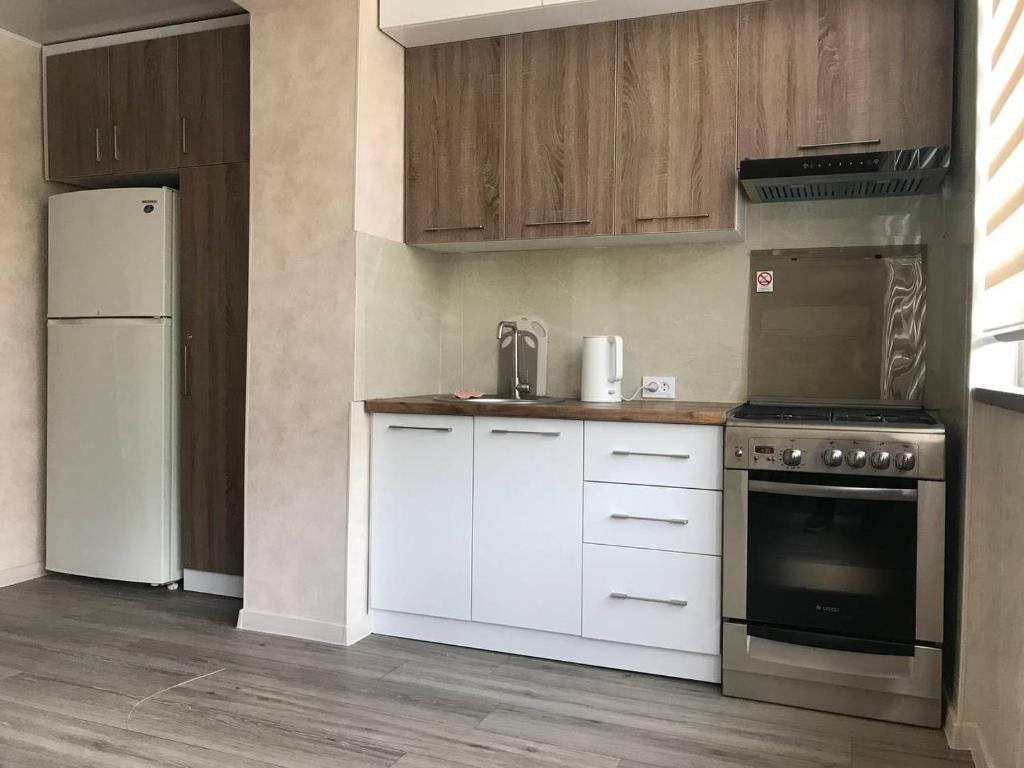 Dapur atau dapur kecil di Тихое местечко в центре города