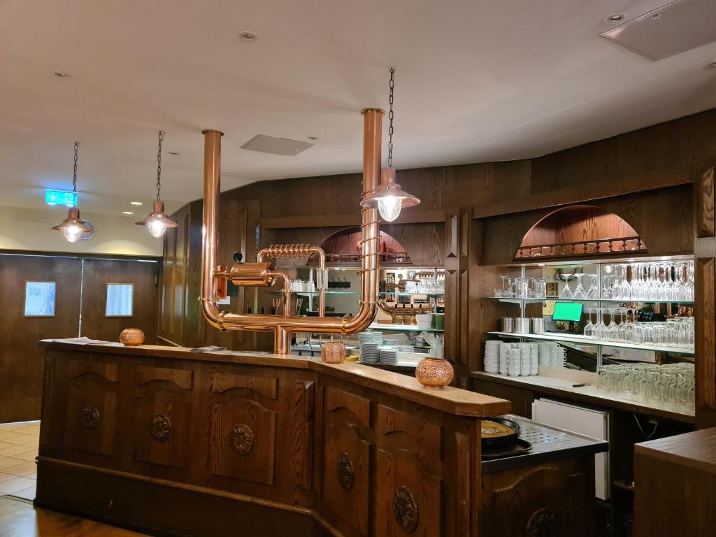 Lounge nebo bar v ubytování Hotel Brauhaus Wittenberg