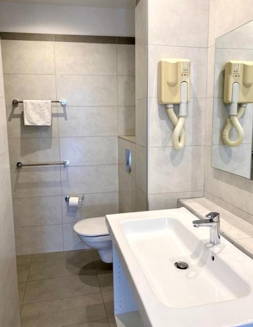 Koupelna v ubytování Hotel Belvedere