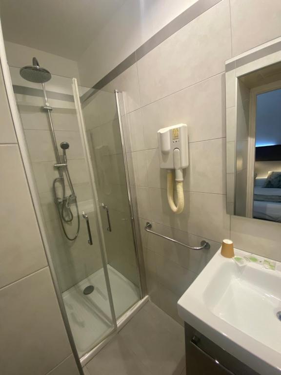 Koupelna v ubytování Hotel Belvedere