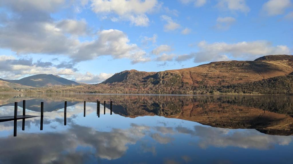 a view of a lake with mountains in the background at Avondale Guest House in Keswick