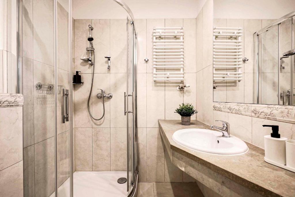 Koupelna v ubytování Charming Apartment, Wawel & Old Town Krakow