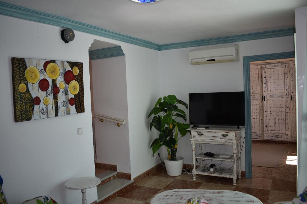TV a/nebo společenská místnost v ubytování Casa Berrincha
