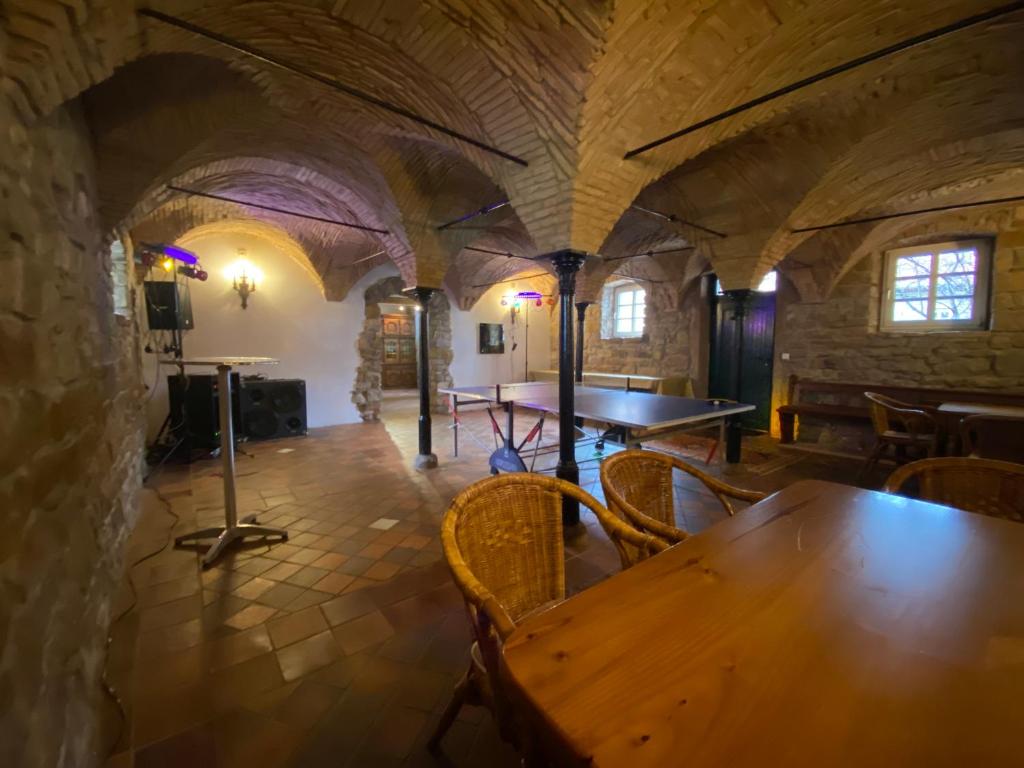 Posezení v ubytování Felsenmühle Neuleiningen