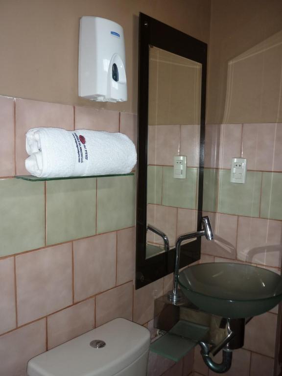 Koupelna v ubytování Hospedaje Oasis
