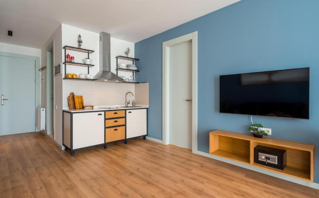 Kuchyň nebo kuchyňský kout v ubytování New Gudauri Atrium