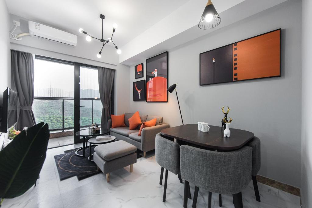 Posezení v ubytování WESU Weisu Service Apartment - Shenzhen University Town Tanglang Metro Station Branch