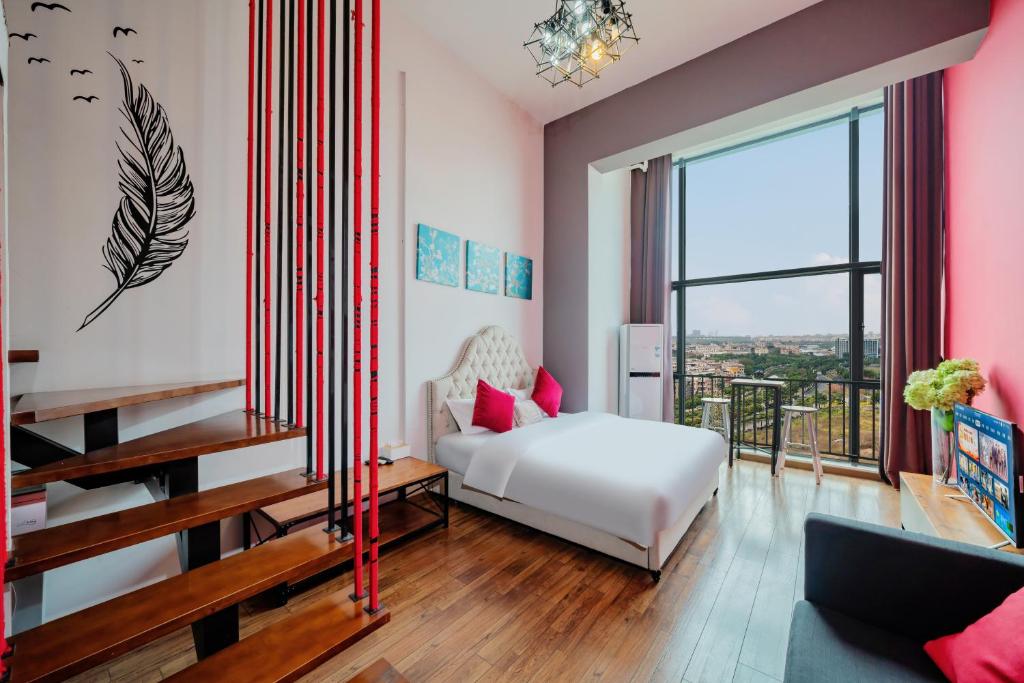 April Fair Duplex Apartment Guagnzhou South Railway Station Min Jie Branch - Suite Familiar