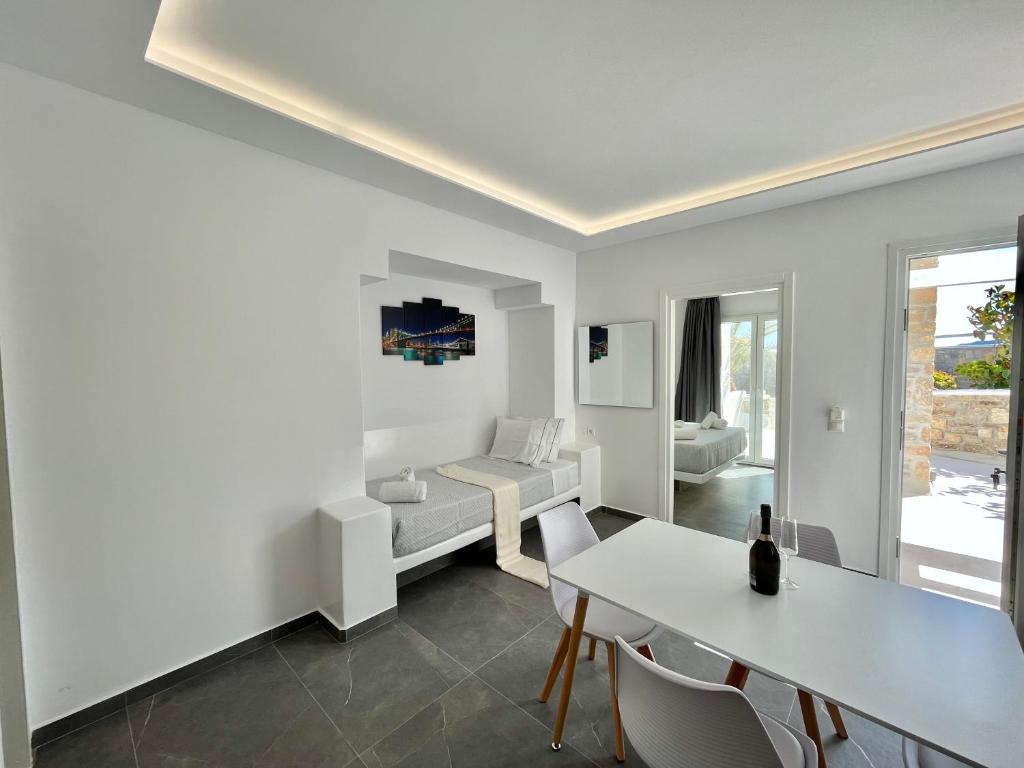 Posezení v ubytování Crystal Suites