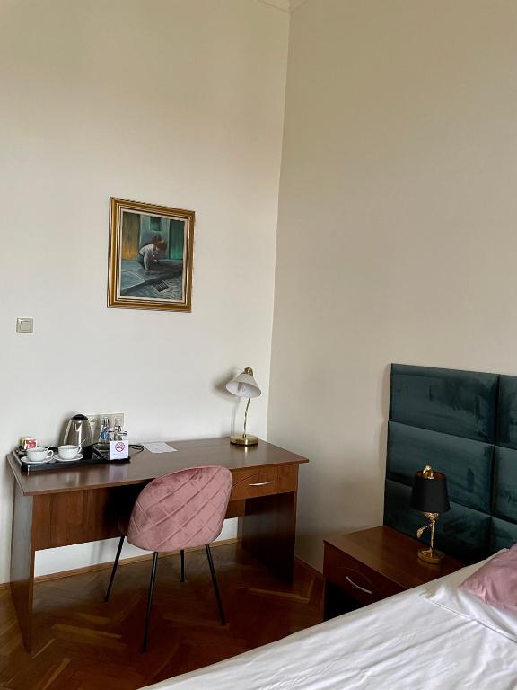 Postel nebo postele na pokoji v ubytování Dwór Zbożenna