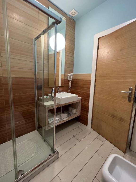 Koupelna v ubytování Tabù Hotel