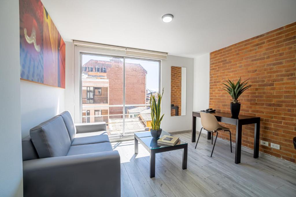 Posezení v ubytování Hemma Bogotá Chapinero Premium Suites Hotel