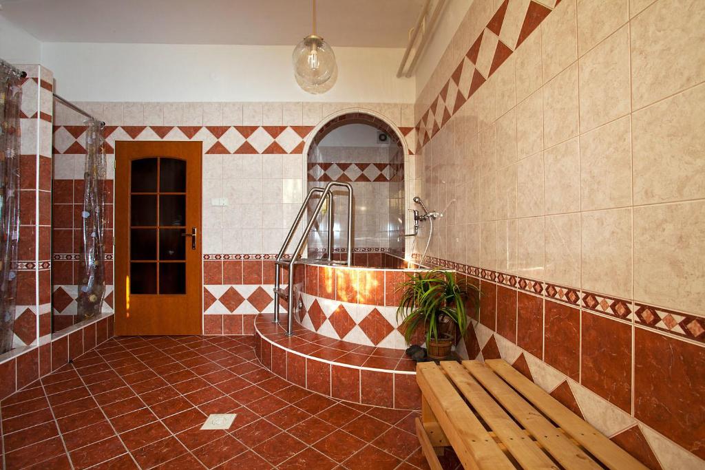 Koupelna v ubytování Hotel Pavla Vysočina
