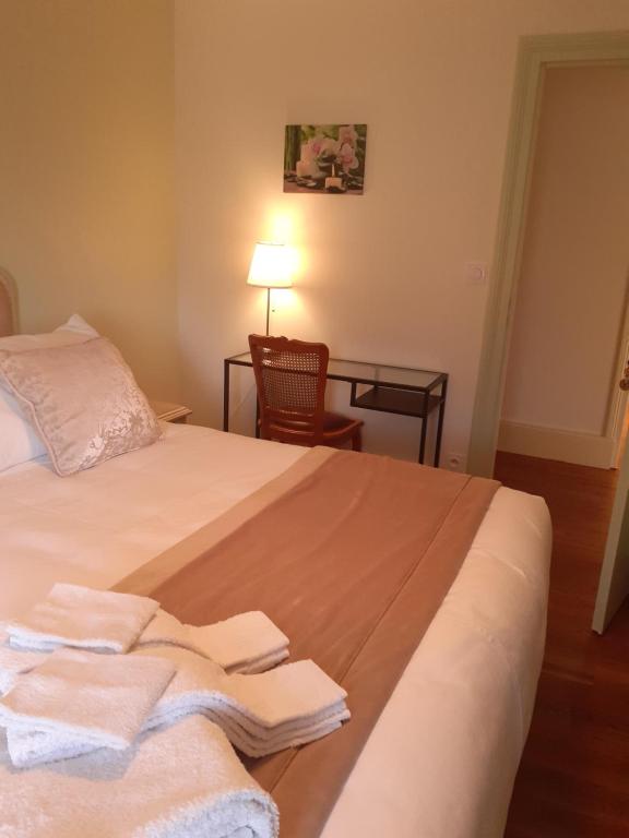 Postel nebo postele na pokoji v ubytování Chambres d'Hotes CASCAROT