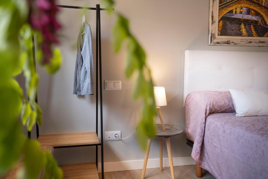 Cama o camas de una habitación en Apartamentos Terraza Ega