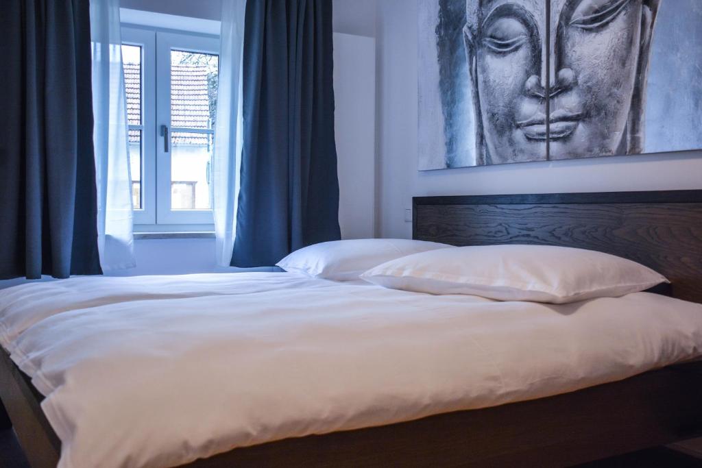 Postel nebo postele na pokoji v ubytování Hotel Pame Grill
