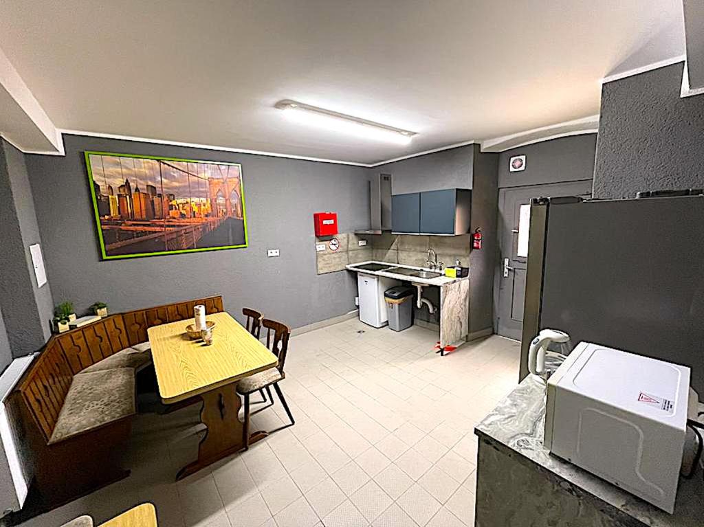 Kuchyň nebo kuchyňský kout v ubytování Hotel Uthoff