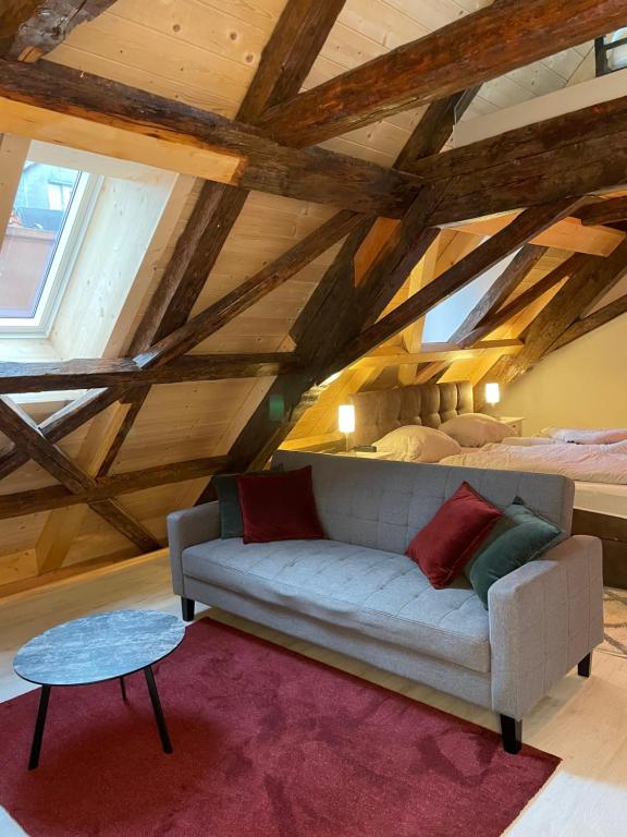 Posezení v ubytování 24-7 Apartment Passau