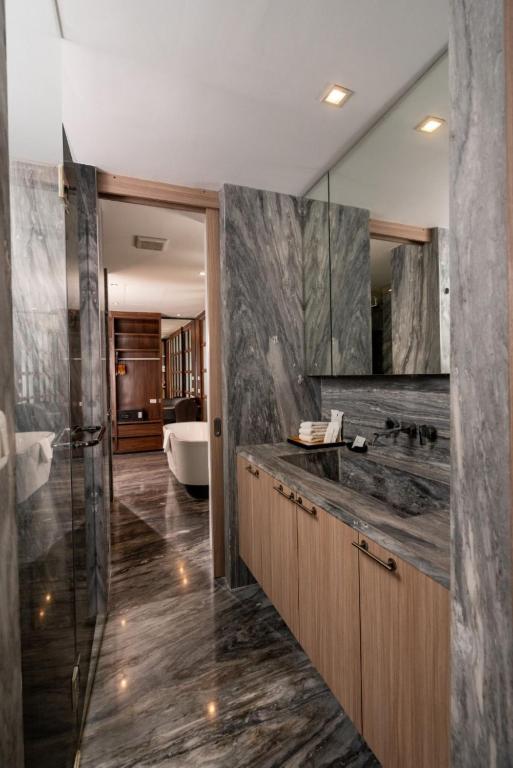 Koupelna v ubytování Sanae' Hotel Nimman