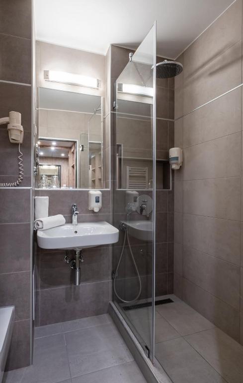 Koupelna v ubytování Hotel Margareta