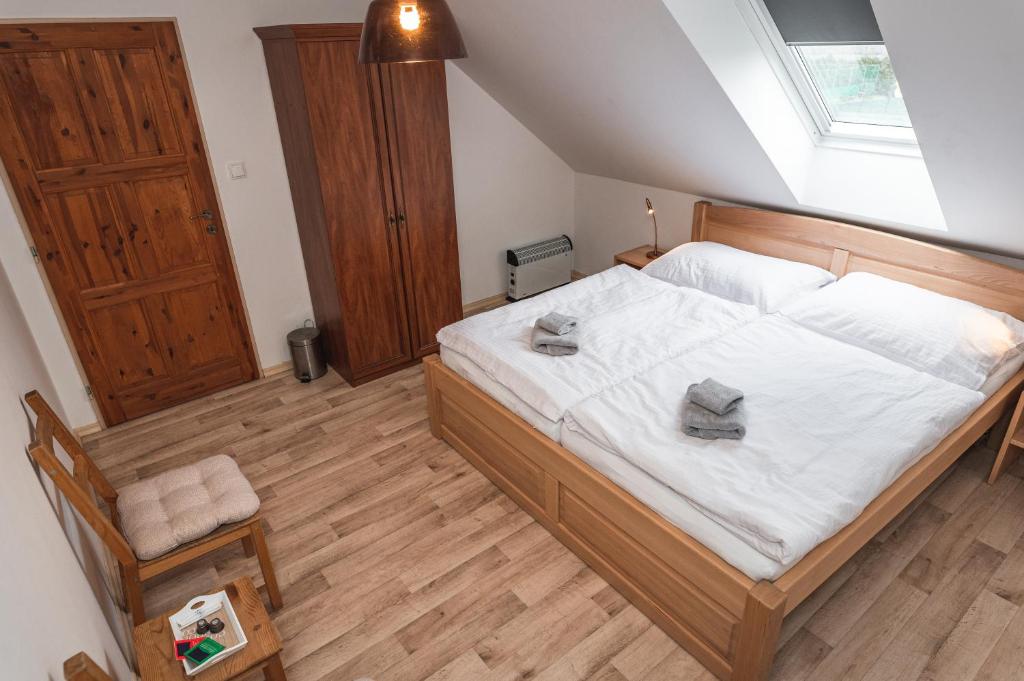 Postel nebo postele na pokoji v ubytování Summerhouse penzion Bavory
