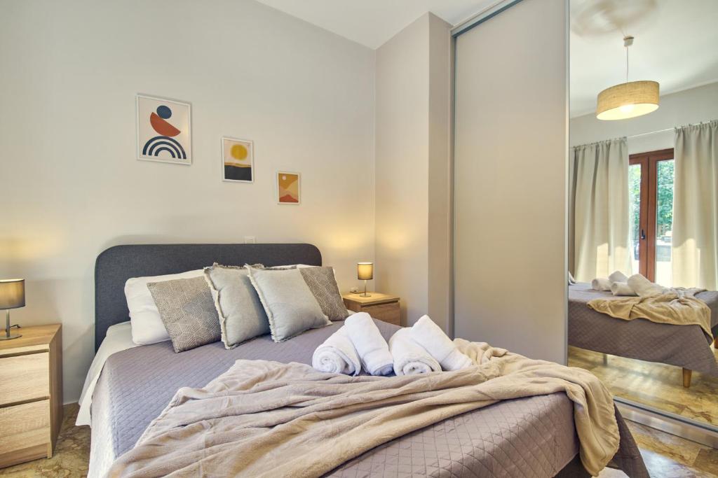 Postel nebo postele na pokoji v ubytování Maria House
