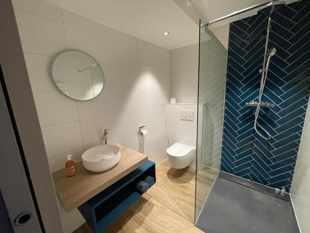 Koupelna v ubytování Gite Spa L'Atelier Emile - Spa Privatif - 5 min COLMAR