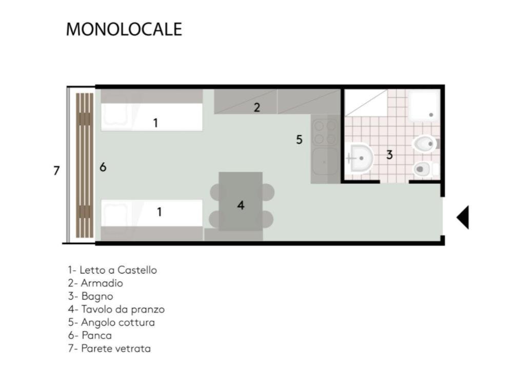 Půdorys ubytování Residenza Albaré