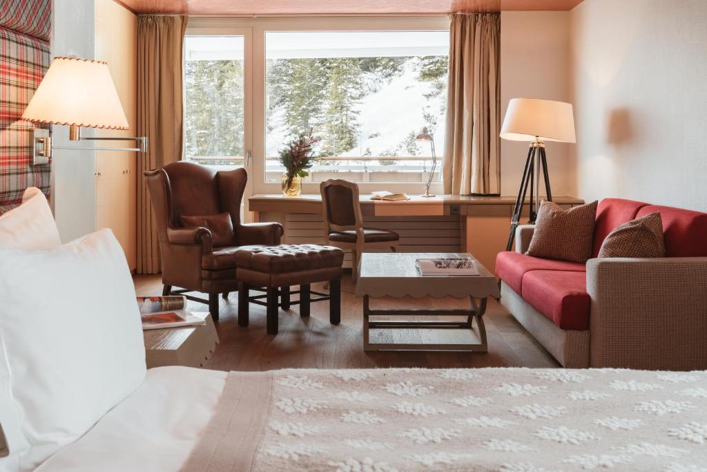Posezení v ubytování Tschuggen Grand Hotel - The Leading Hotels of the World