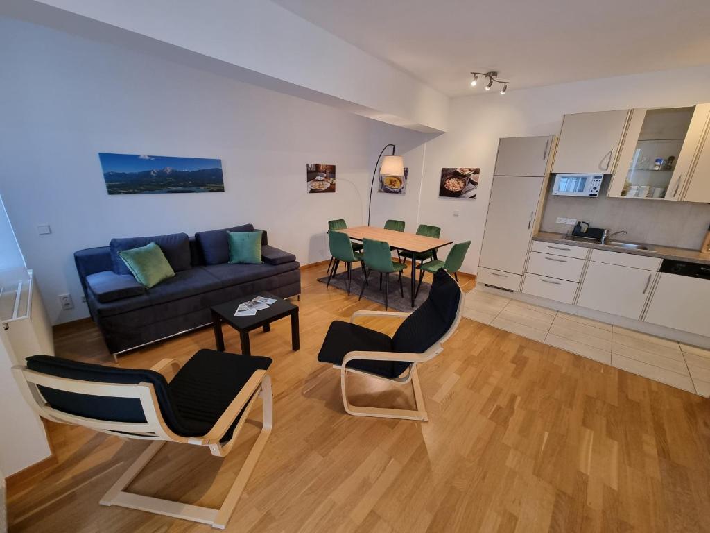 Kuchyň nebo kuchyňský kout v ubytování City Appartements Villach