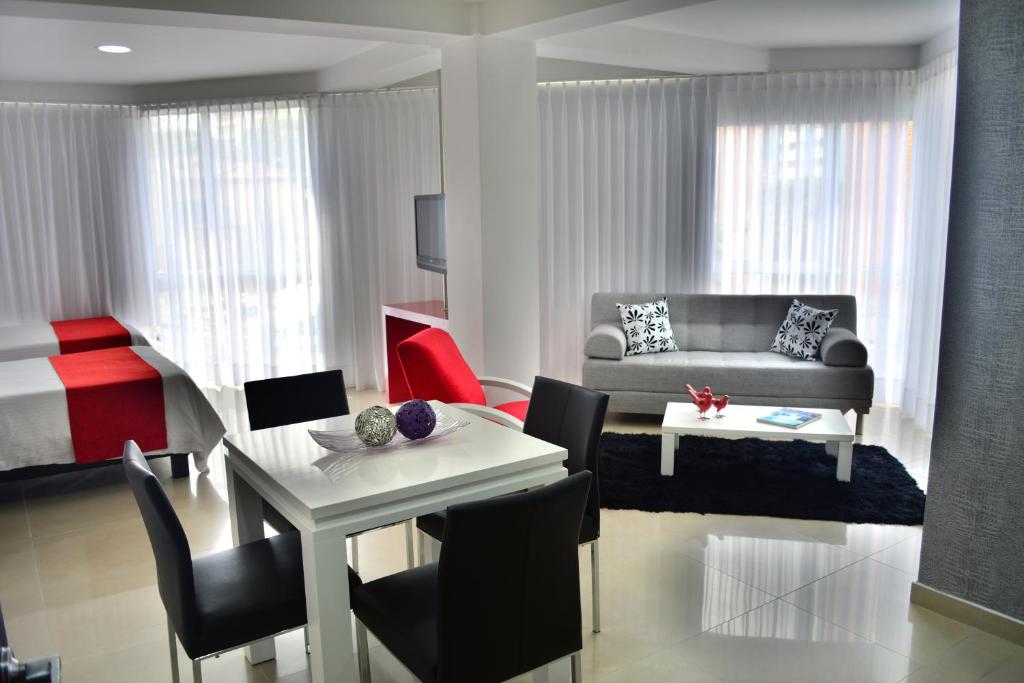 Posezení v ubytování Monterosa Apartamentos Amoblados